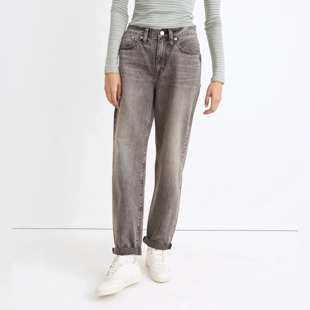 Madewell The Slouchy Boyjean in Glennbay Wash (Gray)